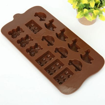 Mulaj din silicon “Colaj cu 4 forme”, pentru ciocolata