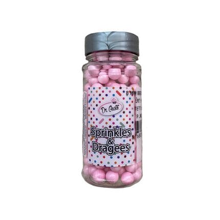 Perle din zahar roz 8mm, 90g Dr Gusto
