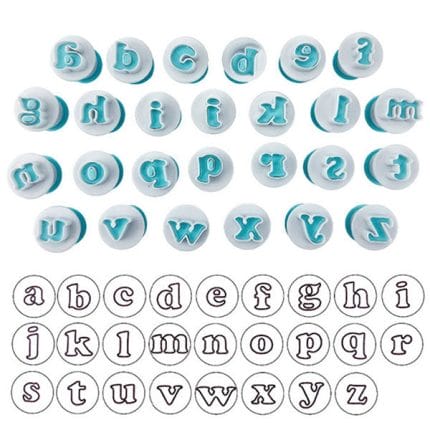 Decupator “Alfabet, litere mici” cu ejector