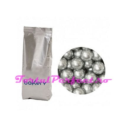 Perle din zahar argintii 8 mm 700g