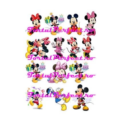 Imagine comestibila “Mickey si Minnie”- Colaj