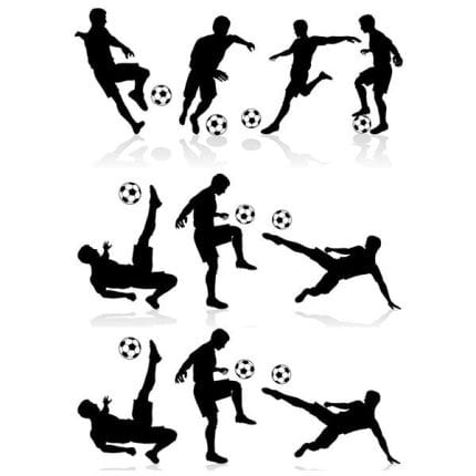 Imagine comestibila “Siluete fotbalisti”