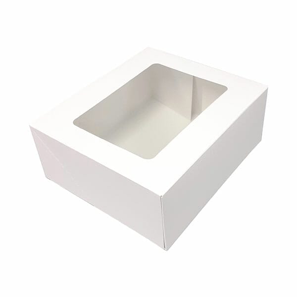 cutii prajituri albe cu fereastra 23x20x9