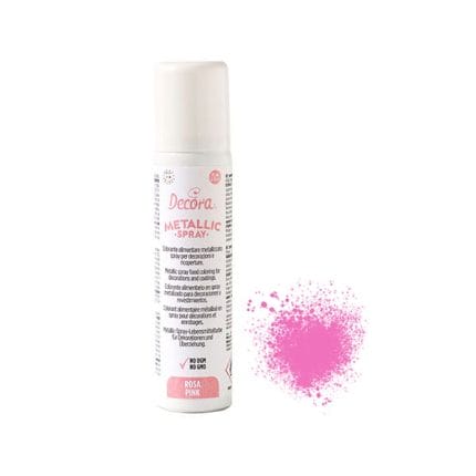 colorant alimentra spray roz metalizat Decora