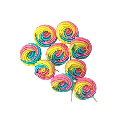 Decoratiuni din zahar Topper mini bezele colorate 9buc