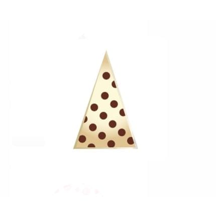 Decoratiuni din ciocolata triunghi cu buline maro