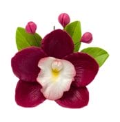 decoratiune de zahar orhidee burgundy