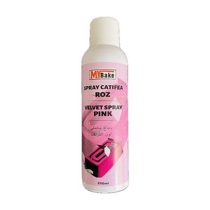 Spray alimentar roz catifea, 250ml Mybake